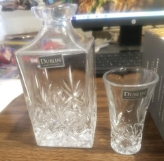 ELEGANT DUBLIN COLLECTION 7-PIECE SPIRITS SET SHANNON BY GODINGER, NEW