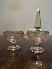 Vintage Rose Tinted Glass Goblet/Dessert, Fruit Bowl (sold Individually)