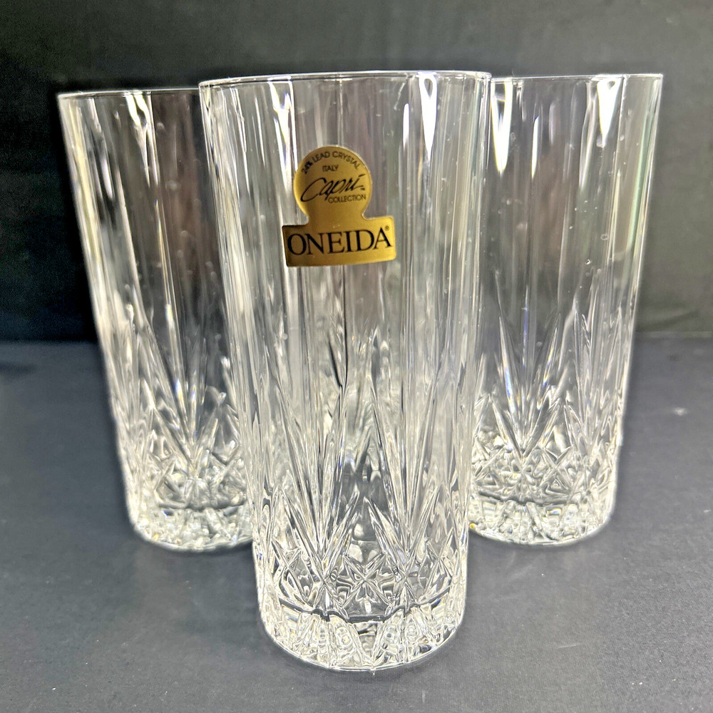 Capri Collection By Oneida 5.75” Lucia High Ball Iced Tea Glasses Set of 4