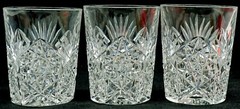 3 Antique TUTHILL Juice Tumblers / Glasses ABP American Brilliant Period Cut