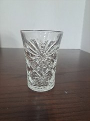 Vintage Anchor Hocking Early American Prescut Star Of David Juice Glass