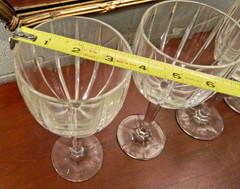 STUNNING SET OF 4 WATERFORD MARQUIS CRYSTAL OMEGA WATER/WINE 8 1/2″ GOBLETS