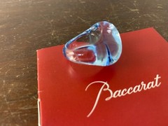 Sky Blue Pebble Ring In Baccarat Crystal Size 53