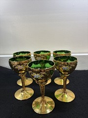 6 Murano Of Venice Italy Stemware