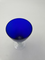 Vintage Morgantown Ritz Blue Golf Ball Stem 6 3/4″ tall, 9 oz.