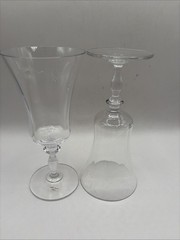 2 Vintage Mikasa Crystal/Lead-Crystal Water/ Ice Tea Goblets 10 Oz, 8 1/8” Tall