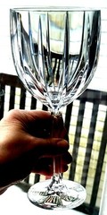 2 Waterford Crystal Marquis Omega 8.5″ Tall Wine Goblets Glasses Vintage