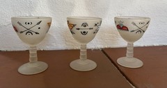 Vintage Hazel Atlas Cocktail Glasses Modernist Mid-Century MCM