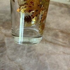 Pokee 22k Yellow Gold Mid-century Chrysanthemum Highball Glasses Bartlett Set Of