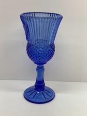 AVON Fostoria Cobalt Blue Glass Goblets George Washington