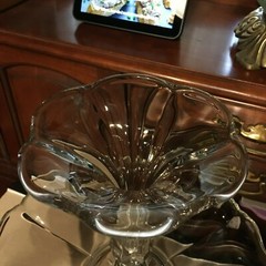 Duncan Miller Monticello or Tiffin #320 Large 3 Piece Epergne Clear 14 1/2″ Tall
