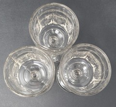 Set Of 5 Vintage Jenkins Glass Grape And Thumbprint Goblets Early 1900’s
