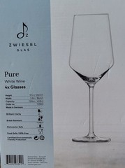 Zwiesel Glas Pure Pattern White Wine 13.8 Oz. Glasses – Set Of 4 – New