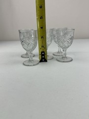 Vintage EAPG Set Of 5 Mini Wine Glasses