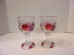 WESTMORLAND GLASS TWO 6″ STEMS DELLA ROBBIA