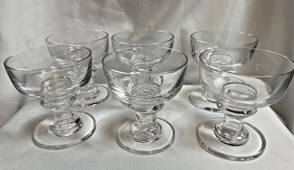 Vintage Drinking Glasses Dansk Crystal Champagne Carla Sherbet Glass Set of 6
