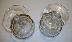 Bohemian Moser Baccarat Style Vintage High Quality PAIR Crystal Sherbets Bonbons