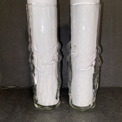 2 Vintage Libbey La Femme Drinking Glasses Nude Women Dancing Tumblers 8.75″