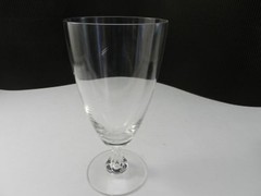 Tiffin Crystal Beaumont #17624 Footed Iced Tea Clr Air Drop Stem 6 5/8″ T c1960s