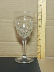 Vintage LUMINARC Diamond Pattern Clear Crystal Stemware Red White Wine Glass