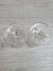 VMC Reims Sherry Glasses Stemmed Crystal Lot Of 2 From France Teardrop