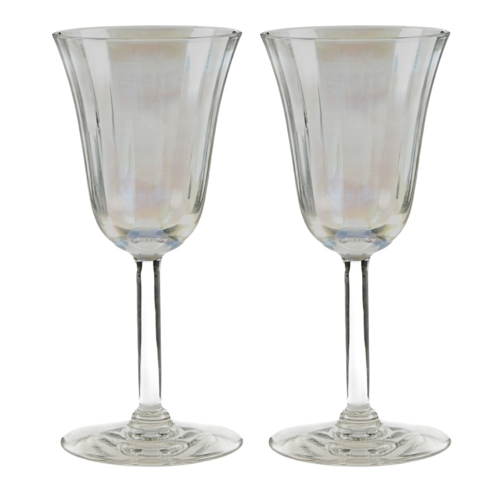 Mother of Pear Claret Wine Glassl (Stem 766) Set of 2