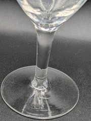 Set of 2 Vintage Needle Etched Crystal Goblets