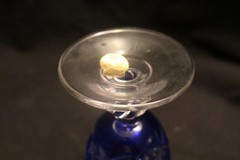Cristal D Arques Blue Cut To Clear Lot Of 4 Wine Glasses 4 1/2″