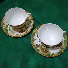 Hermes La Siesta & Pythagoras Cup Saucer Set New Out of Print Collectible
