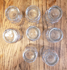8 Tiffin Franciscan King’s Crown Clear Iced Tea Glasses 5 3/8″