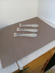 Vintage Set Of 3 Glass MCM Cocktail Muddies. Approximately 5 Inches Each