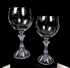 Mikasa Crystal The Ritz Pattern 2 Piece 10 Ounce 6 7/8″ Water Goblets 1989–1997