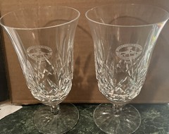 Pair (2) Waterford Lismore Stem Iced Tea Glasses – 1997 AT&T Pebble Beach Pro-Am