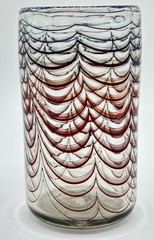 Vintage Don Pettey Signed Art Glass Cup 5.25” Tall x 2.25” Wide Holds 12 Fl. Oz.