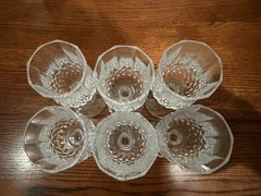 Vintage Cristal d’Arques Longchamp Wine/Sherry 2.0 oz glasses Set of 6