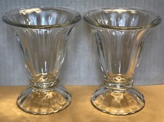 Vintage Libbey Fountain Ware Tulip Shaped Ice Cream Sundae Glasses 6oz