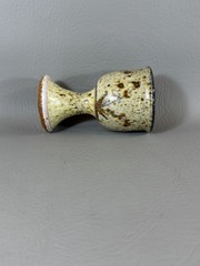 Vintage Studio Art Pottery Goblet Chalice Signed Jones Speckled Glaze Cup
