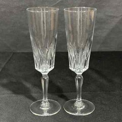Cristal D’Arques-Durand Champagne Flutes 8″ Clear Glass Stemware