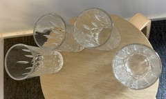 Set of 4 Highball Tumbler Crystal Glasses
