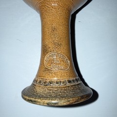Bendigo Pottery Handmade Stoneware Goblet Brown Tan Australian Original CL70