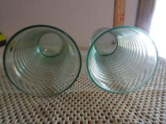 LIBBEY Sirrus Spanish Green Ribbed 6 1/4″ Glass Cooler 16 oz Tumbler *READ*
