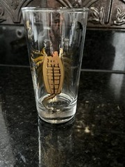 Libbey Glass Barware Zodiac Scorpio (1) Gold Trim Vintage