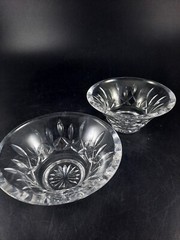 Set of 2 Vintage Waterford Cut Crystal 5″ Finger Bowls Dishes