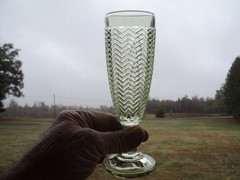 Shannon Twill Crystal Champagne Flute Goblet Emerald Beverage Glass Set of 4