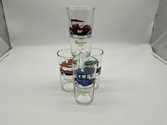 Hazel-Atlas Vintage Classic American Cars Tumbler Glasses Set Of 4 Original Box