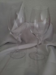 Mikasa Julie Wine Glasses 21.5oz SET OF 2 FINE EUROPEAN CRYSTAL 9 1/2″ Tall