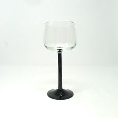 Hock Wine Glass Black Straight Stem Luminarc Cristal D’Arques Durand