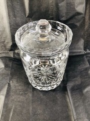 Rogaska Cut Crystal Biscuit Jar Made In Slovenia