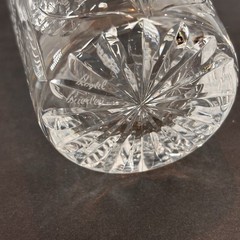 Pair Royal Brierley Etched Crystal Tumblers – Kensington Palace Flower Sunflower
