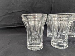 6 Fostoria Jamestown 10 oz Clear Swirl Tumbler Heavy Glass Iced Tea Water MCM